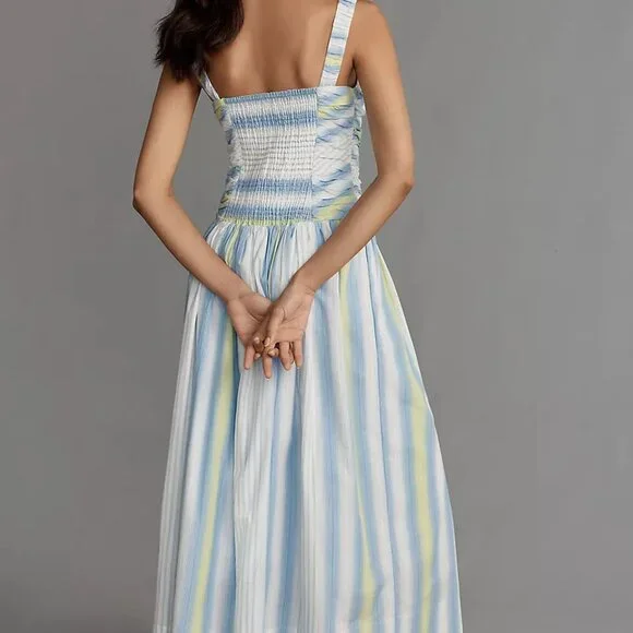 By Anthropologie Square-Neck Drop-Waist Maxi Dress - Picture 2 of 12